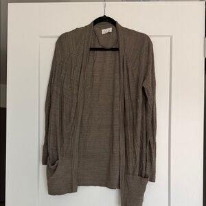 Lou & Grey Taupe Cardigan Sweater